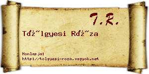Tölgyesi Róza névjegykártya