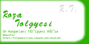 roza tolgyesi business card